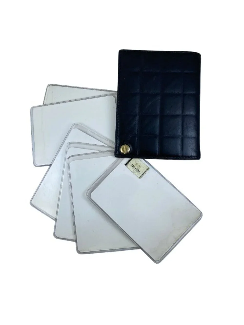 Chanel Chocobar Card Case CC Logo Slide Type Lambskin Black High Quality Daily
